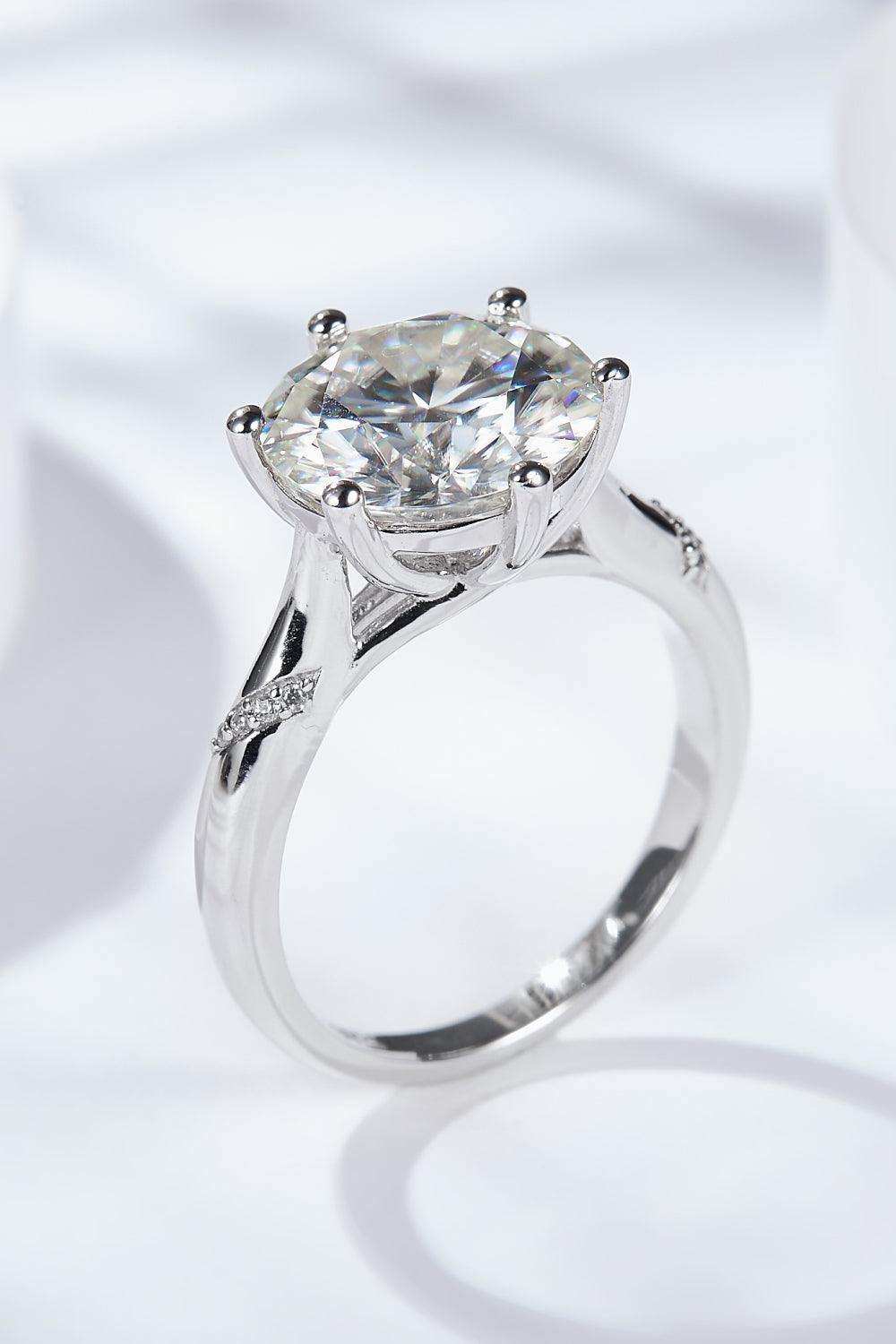 5 Carat Moissanite Solitaire Ring - Trendsi - Flyclothing LLC