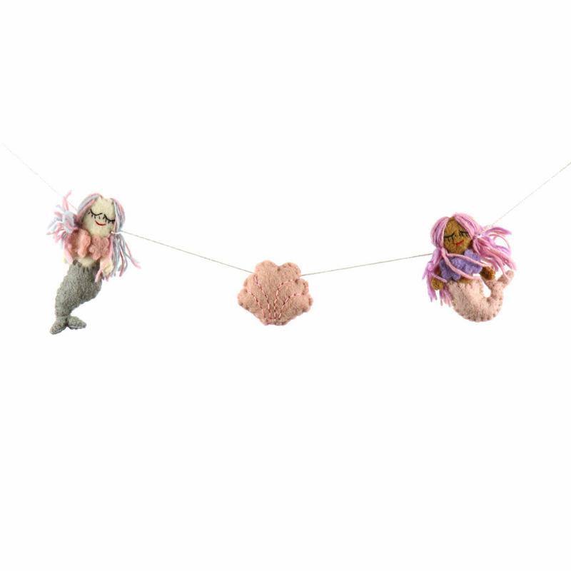Mermaid Felt Garland - Global Groove - Global Groove