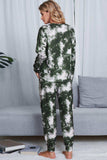 Tie-Dye Crewneck Top and Drawstring Waist Joggers Lounge Set - Flyclothing LLC