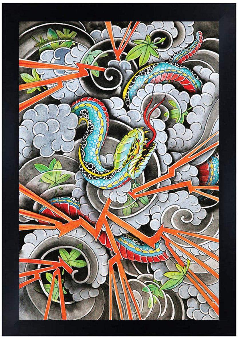 Clark North Benevolent Serpent 12 x 18 Art Print - Clark North - Flyclothing LLC