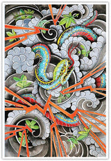 Clark North Benevolent Serpent 12 x 18 Art Print - Clark North - Flyclothing LLC