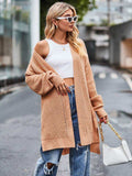 Long Sleeve Waffle-Knit Cardigan - Trendsi - Flyclothing LLC