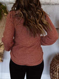Plus Size Square Neck Long Sleeve T-Shirt - Trendsi - Flyclothing LLC