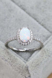 Opal 925 Sterling Silver Halo Ring - Trendsi - Flyclothing LLC