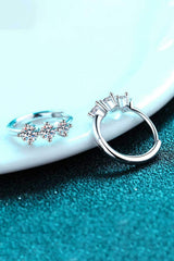 Sterling Silver Moissanite Huggie Earrings - Trendsi - Flyclothing LLC