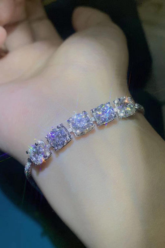 5 Carat Moissanite Lobster Clasp Bracelet - Trendsi