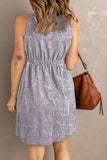 Double Take Printed Scoop Neck Sleeveless Buttoned Magic Dress with Pockets - Trendsi - Flyclothing LLC