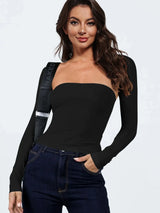 Cutout Raglan Sleeve Bolero and Tube Top - Trendsi - Flyclothing LLC