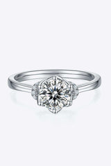 1 Carat Moissanite 925 Sterling Silver Ring - Trendsi - Flyclothing LLC