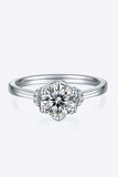 1 Carat Moissanite 925 Sterling Silver Ring - Trendsi - Flyclothing LLC