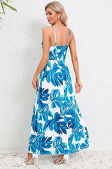 Printed Surplice Maxi Cami Dress - Trendsi