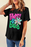 Letter Graphic Round Neck T-Shirt - Trendsi - Flyclothing LLC