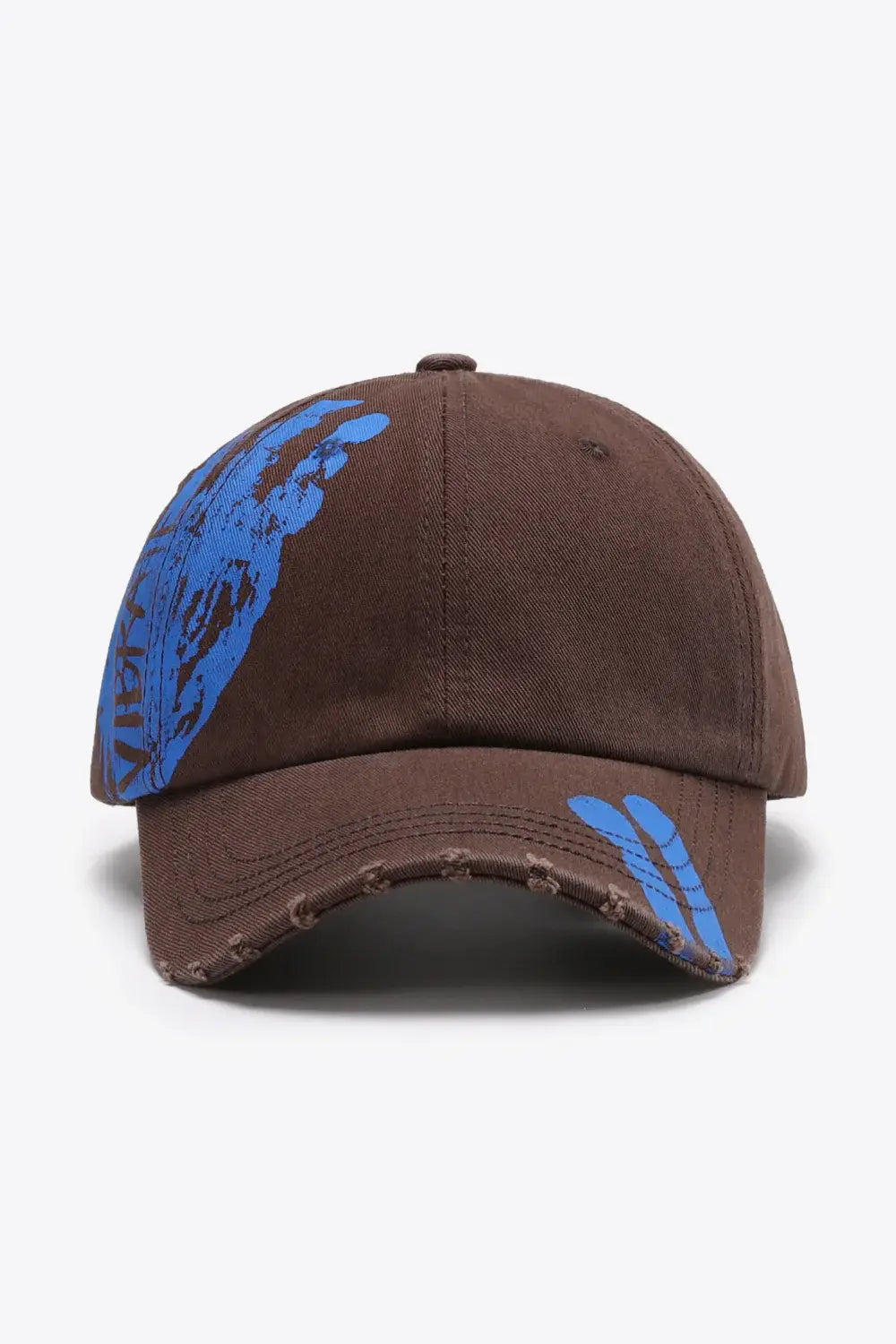VIBRA Graphic Distressed Adjustable Baseball Cap - Trendsi - Flyclothing LLC