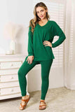 Zenana Lazy Days Full Size Long Sleeve Top and Leggings Set - Trendsi - Flyclothing LLC