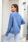 Round Neck Ribbed Long Sleeve Sweater - Trendsi - Flyclothing LLC