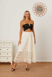 Ruched High Waist Tiered Skirt - Trendsi - Flyclothing LLC