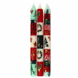 Set of Three Boxed Tall Hand-Painted Candles - Ukhisimui Design - Nobunto - Nobunto
