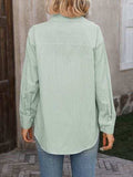 Striped Button Up Long Sleeve Shirt - Trendsi - Flyclothing LLC