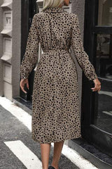 Polka Dot Tied Button Up Dress - Trendsi - Flyclothing LLC
