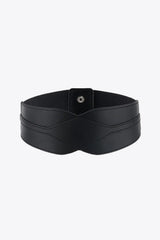 Elastic Wide PU Belt - Trendsi - Flyclothing LLC