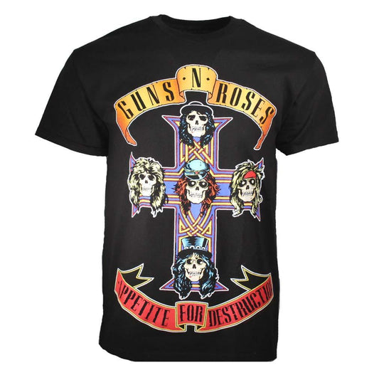 Guns n Roses Appetite for Destruction Jumbo Print T-Shirt - Guns n Roses