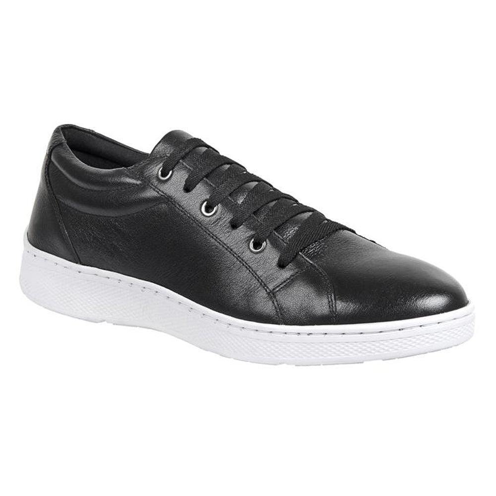 Sandro Moscoloni Bravo Black Perfed toe six eyelet sneakers - Flyclothing LLC