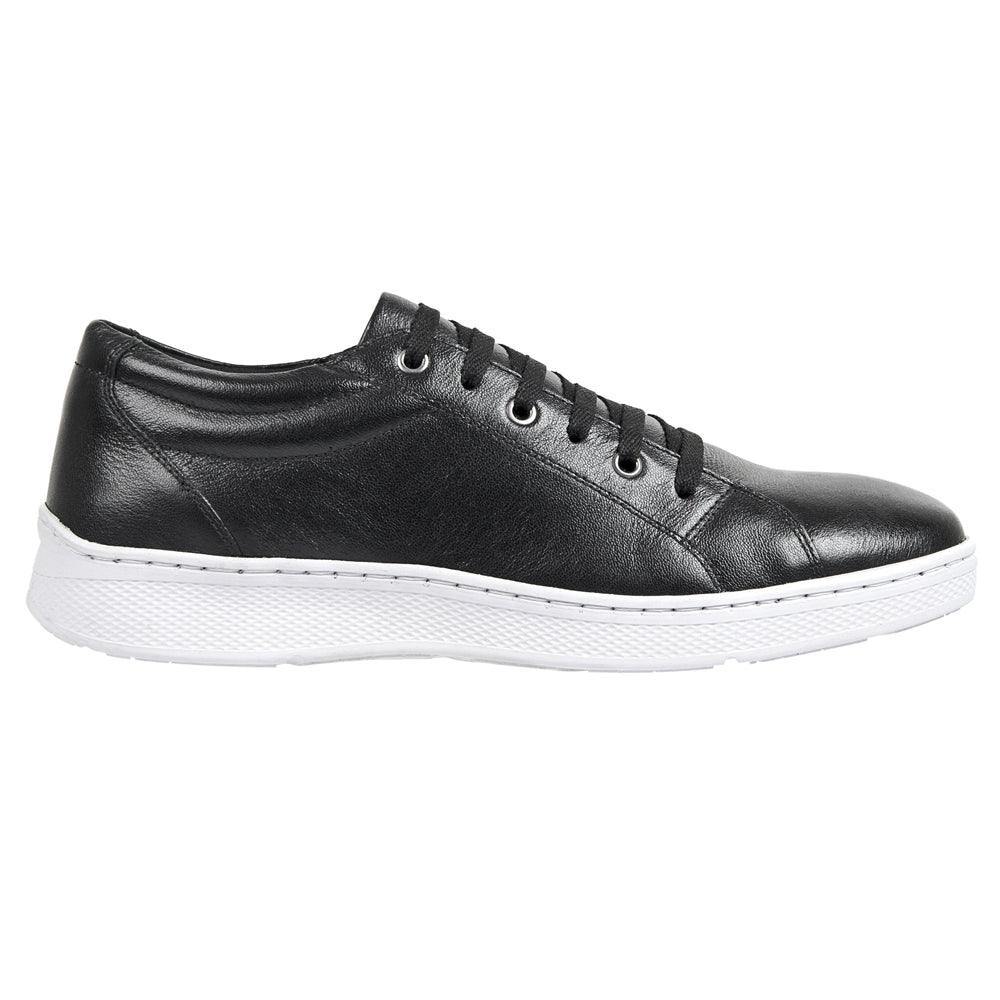 Sandro Moscoloni Bravo Black Perfed toe six eyelet sneakers - Flyclothing LLC