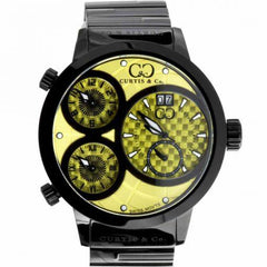 Curtis & Co. BIG Time World 57mm Yellow Dial Watch - Flyclothing LLC