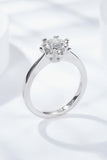 925 Sterling Silver Solitaire Moissanite Ring - Trendsi