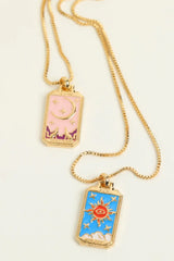 Tarot Card Pendant Copper Necklace - Trendsi - Flyclothing LLC