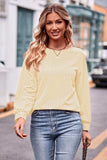 Round Neck Long Sleeve Tee - Trendsi - Flyclothing LLC