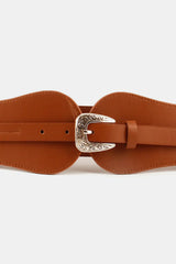 Wide Elastic Belt with Alloy Buckle - Trendsi - Flyclothing LLC
