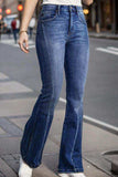 Plus Size High Waist Flare Jeans - Trendsi - Flyclothing LLC