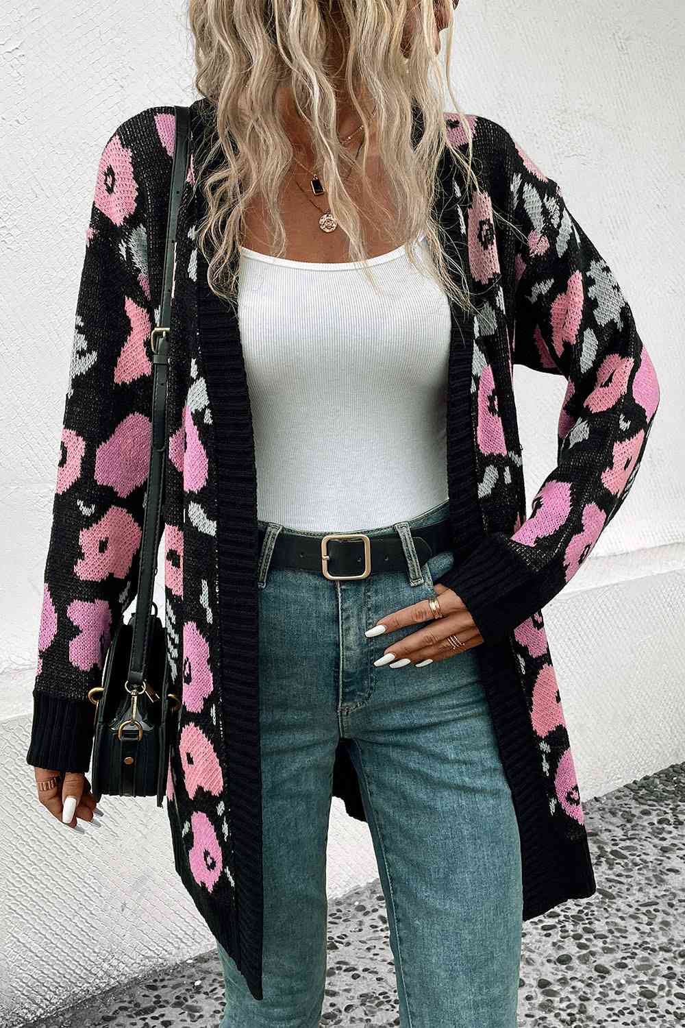 Open Front Longline Cardigan - Trendsi - Flyclothing LLC