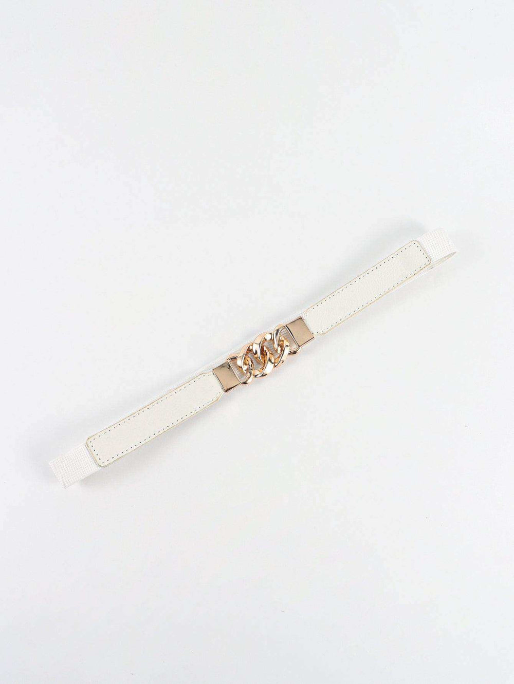 Zinc Alloy Buckle Elastic PU Belt - Trendsi - Flyclothing LLC