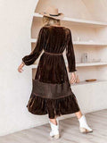 Drawstring V-Neck Crochet Dress - Trendsi - Flyclothing LLC