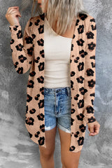 Printed Button Front Longline Cardigan - Trendsi - Flyclothing LLC