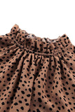 Animal Print Ruffle Collar Flounce Sleeve Blouse - Trendsi - Flyclothing LLC