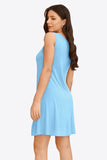 Full Size Round Neck Sleeveless Dress with Pockets - Trendsi