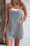 Spaghetti Strap Romper with Pockets - Trendsi