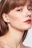 Moissanite 925 Sterling Silver Connected Earrings - Trendsi - Flyclothing LLC