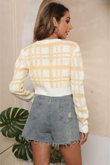 V-Neck Cropped Button-Up Cardigan - Trendsi - Flyclothing LLC