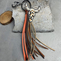 Bull Shape Fringe Key Chain - Trendsi