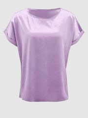 Round Neck Short Sleeve T-Shirt - Trendsi