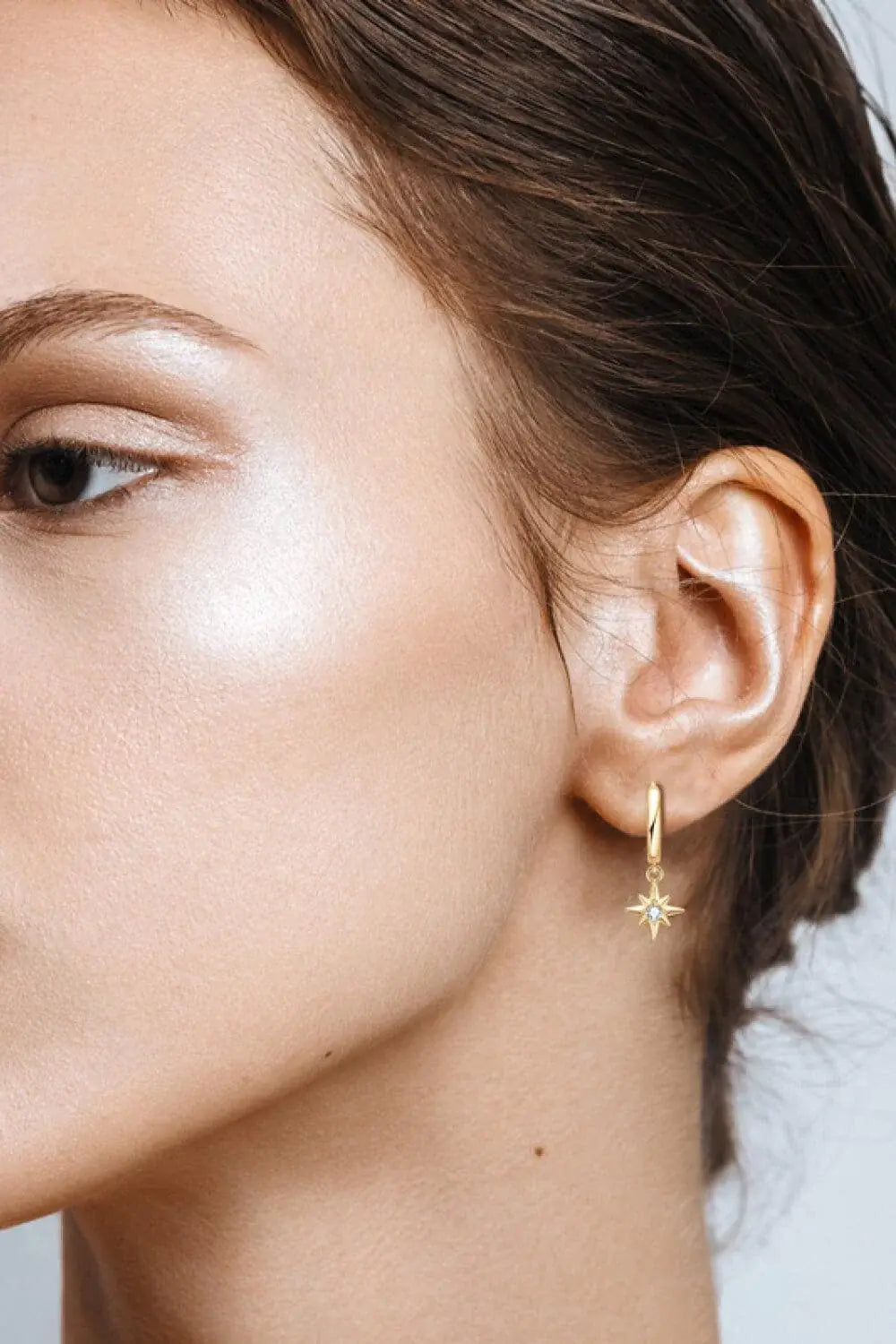 Moissanite Star Drop Earrings - Trendsi - Flyclothing LLC