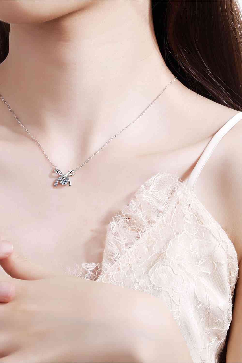 Moissanite 925 Sterling Silver Necklace - Trendsi - Flyclothing LLC