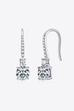 2 Carat Moissanite 925 Sterling Silver Drop Earrings - Trendsi