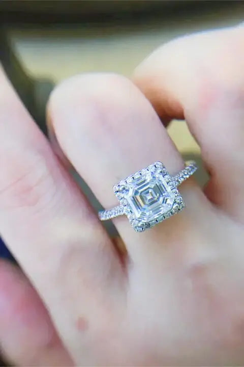 2 Carat Moissanite 925 Sterling Silver Ring - Trendsi - Flyclothing LLC
