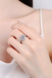 1 Carat Moissanite Heart 925 Sterling Silver Ring - Trendsi