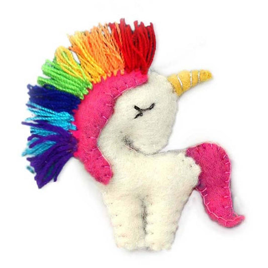 Unicorn Felt Ornament with Rainbow Colors - Global Groove (H) - Flyclothing LLC